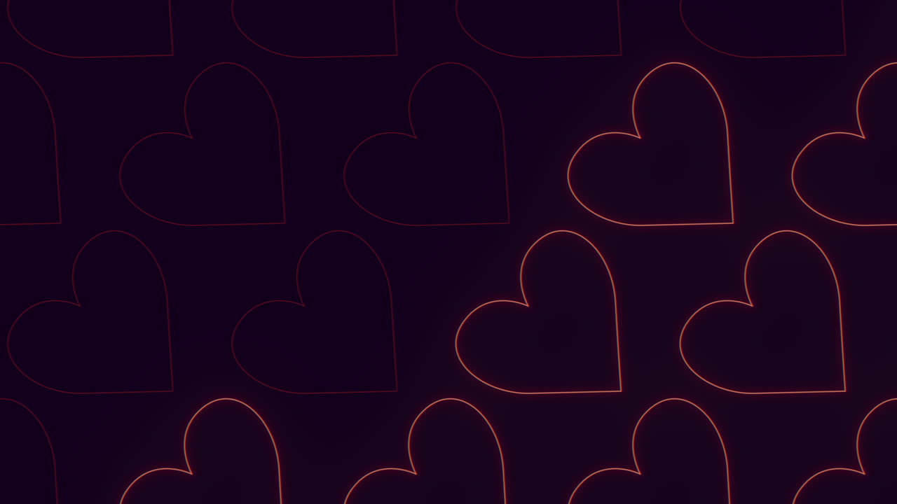 hipnotizante patrón de corazón rojo en fondo oscuro