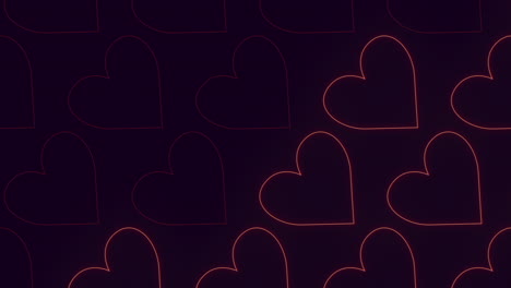 mesmerizing red heart pattern on dark background