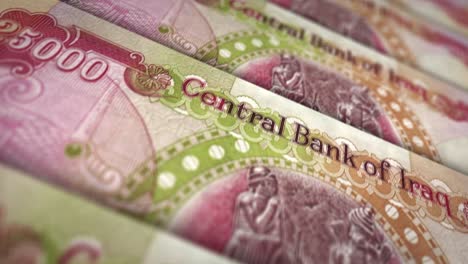 iraq dinar money banknote surface loop animation