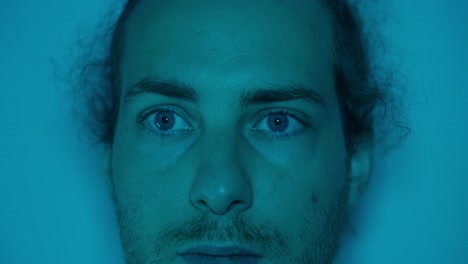 close-up of a man's face with eyes closed, relaxed and peaceful