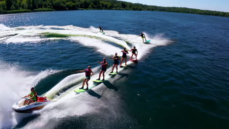 wakeboarding on a lake