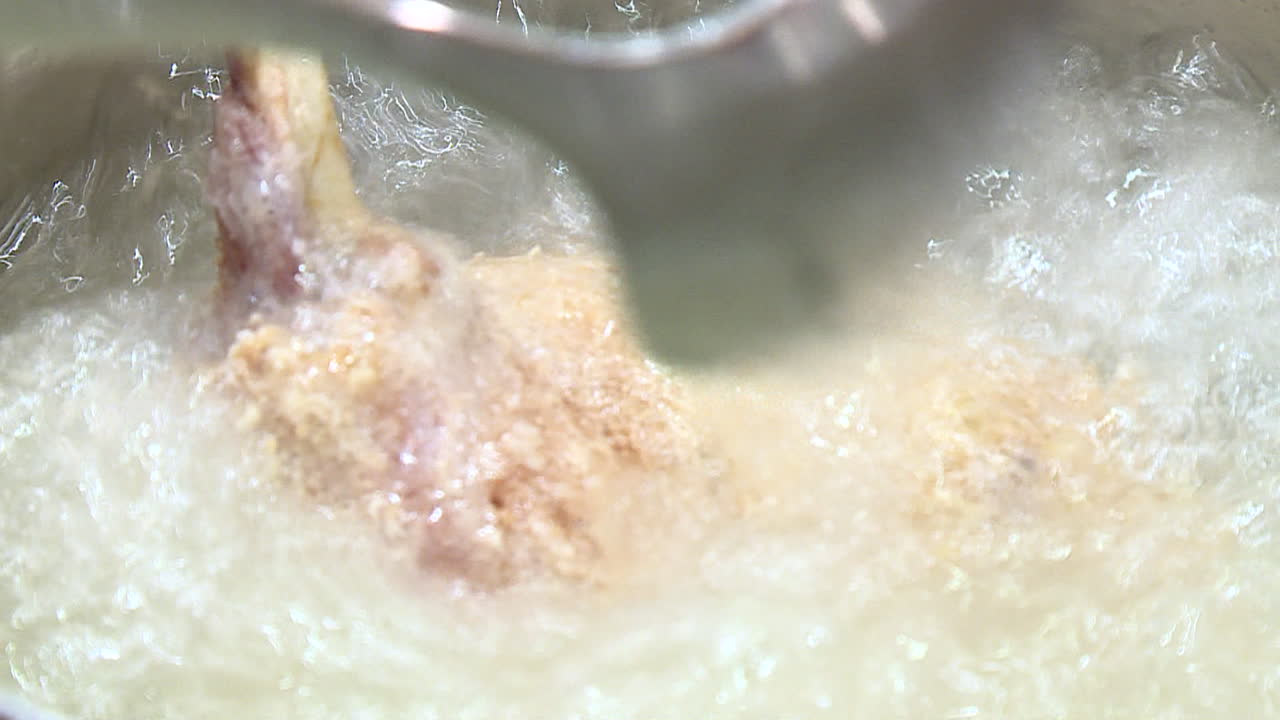 Deep Frying Meat in a Pot