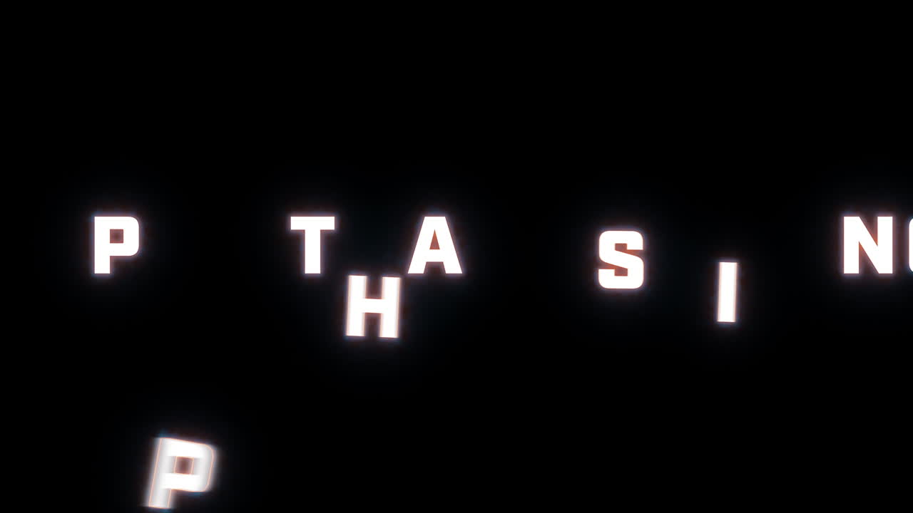 검은색 배경에 "행복한 감사"라는 단어의 4k 텍스트 공개