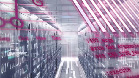 animation of digital data processing over computer servers