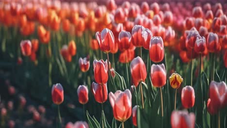 vibrant tulip field