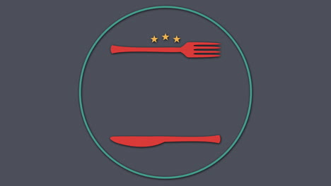 vector icon of fork and butter knife 4k