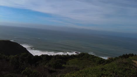 Panning-away-from-Cabo-da-Roca-lighthouse-across-coastline