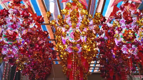 on the third day of the chinese lunar new year, big windmill in the stall for sale, sha tin, hong kong, 7 feb 2019