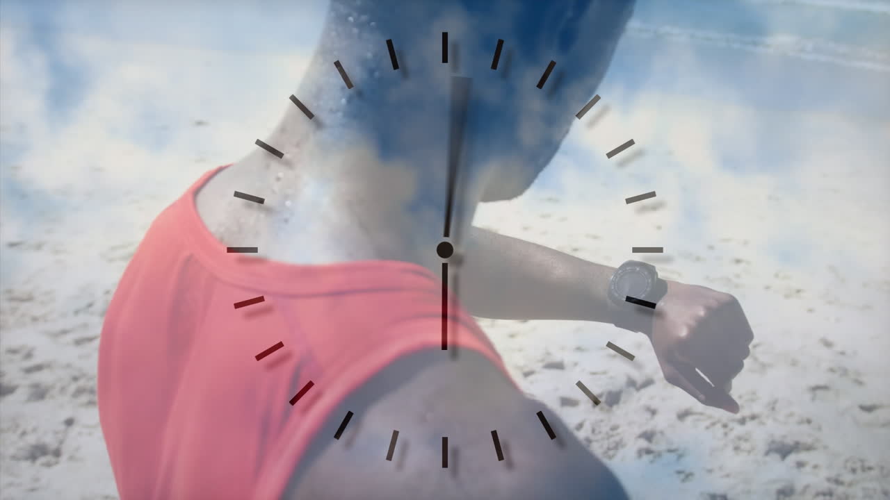 달리는 아프리카계 미국인 남성 의 시계 에 대한 애니메이션