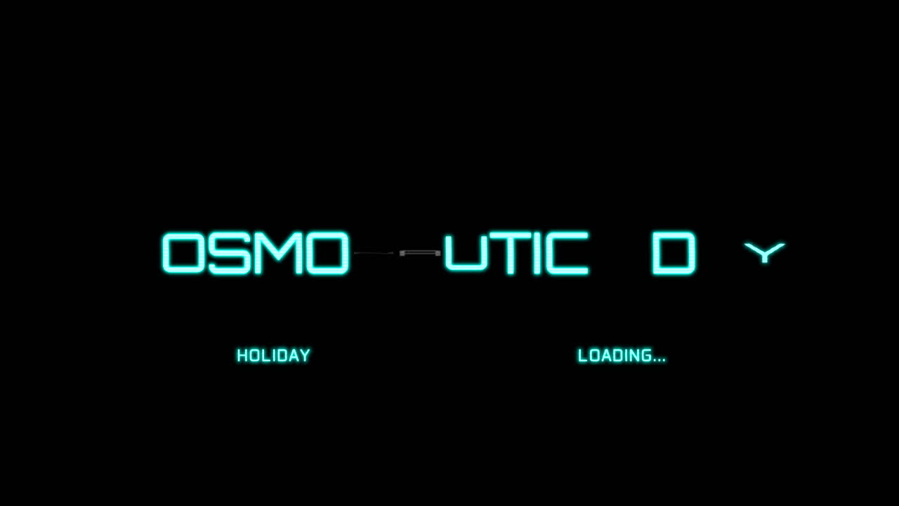 Cosmonautics Day on digital screen with HUD elements in galaxy