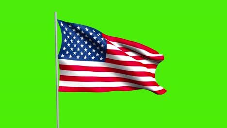 seamless loop 4k vdo. united states of america national flag blowing in the wind isolated for 4th of july or independence day. official patriotic design. 3d rendering illustration of waving sign.