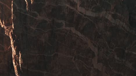 closeup of painted walls of black canyon of the gunnison national park in western colorado, usa