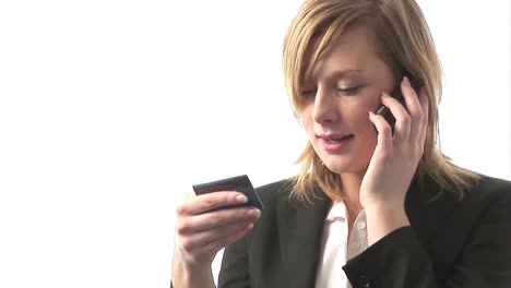 woman making a credit card booking