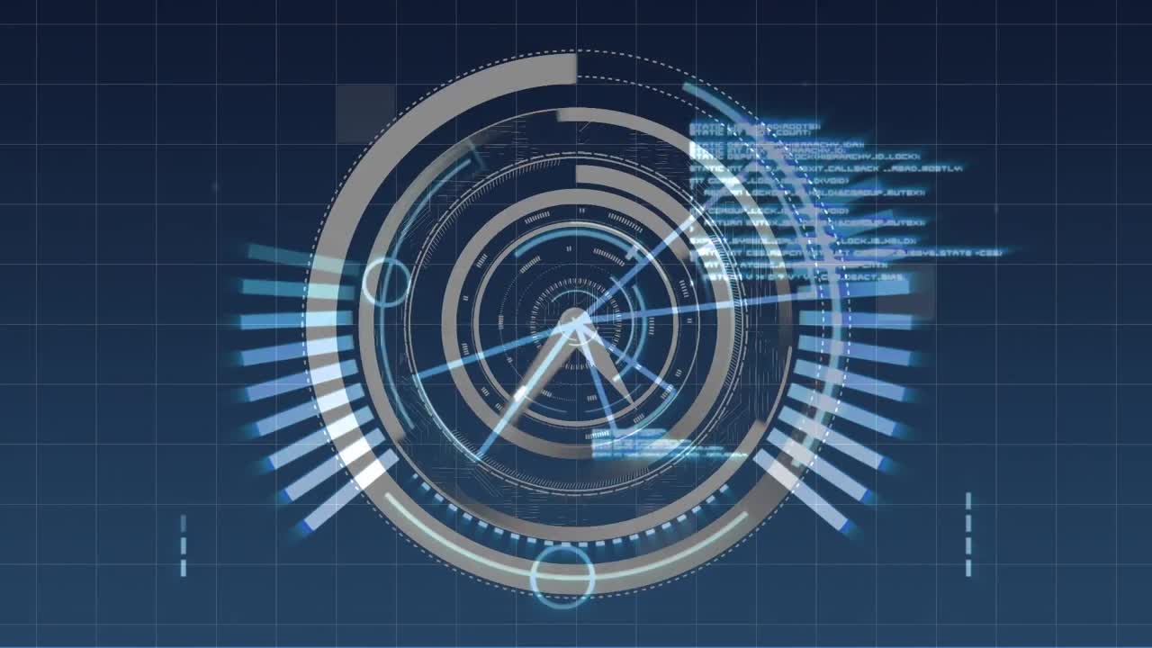 녹색 배경 위에서 시계의 타이킹과 데이터 처리의 애니메이션