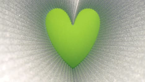 valentines day background, silver glitter heart shape, green screen chroma key