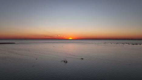 sun set in mobile bay, alabama