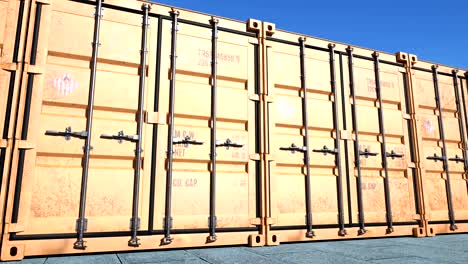 fila de contenedores de carga para el transporte marítimo