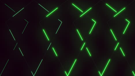 un diamante verde neón sobre un fondo negro