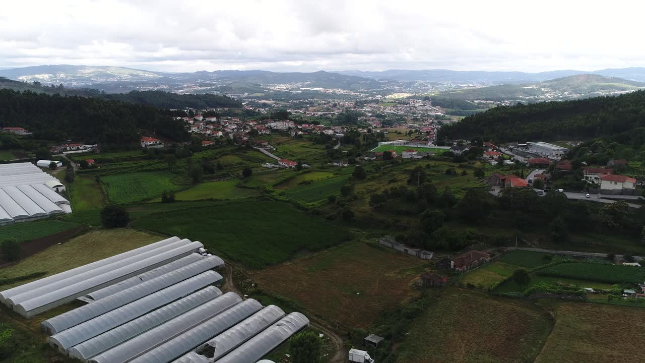 invernaderos para el cultivo de hortalizas vista aérea