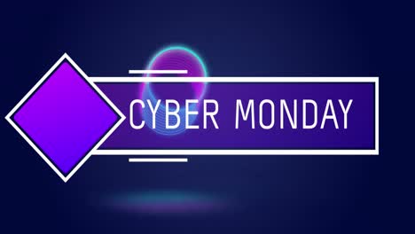Animation-of-cyber-monday-and-circles-in-navy-space