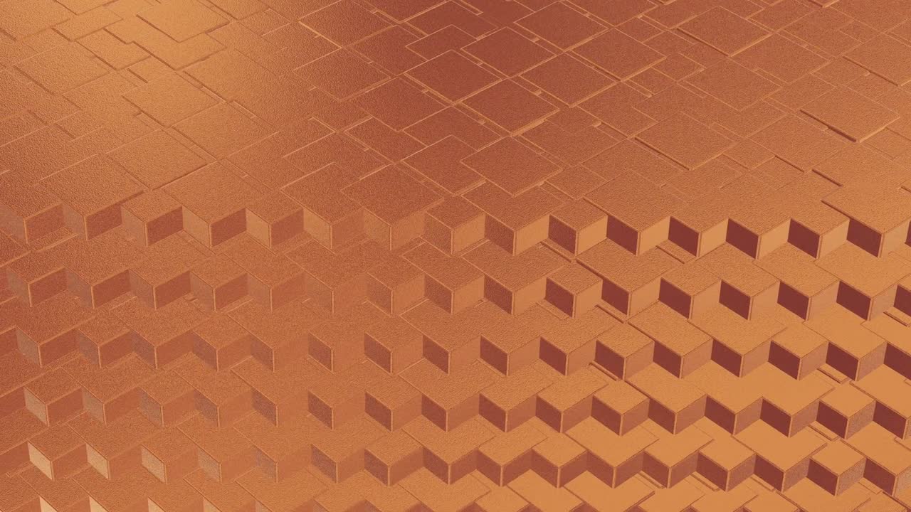 추상적인 기하학적 장미 황금 배경 포일 타일 텍스처 원활한 루프 배경 3d 렌더링