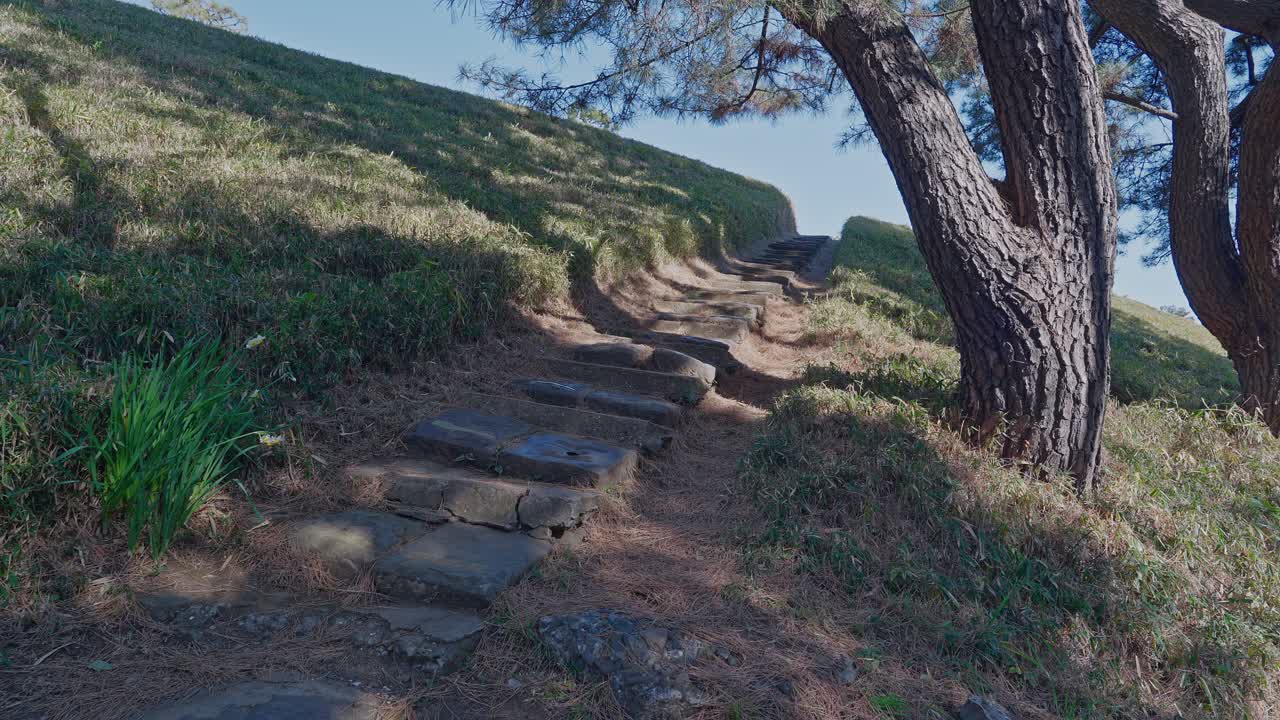 Explore historic Edo-period ruins at Daiba Park, Odaiba. These Third Battery stone foundations contrast Tokyo's military history with the modern cityscape