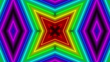 Neon geometric pattern illumination animation motion graphics