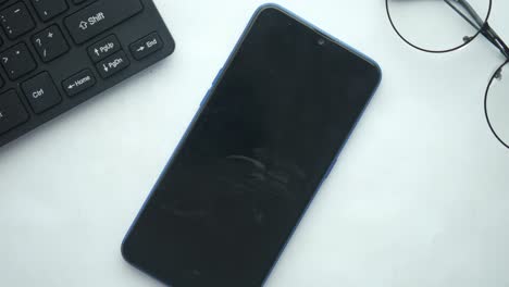 cleaning a smartphone screen