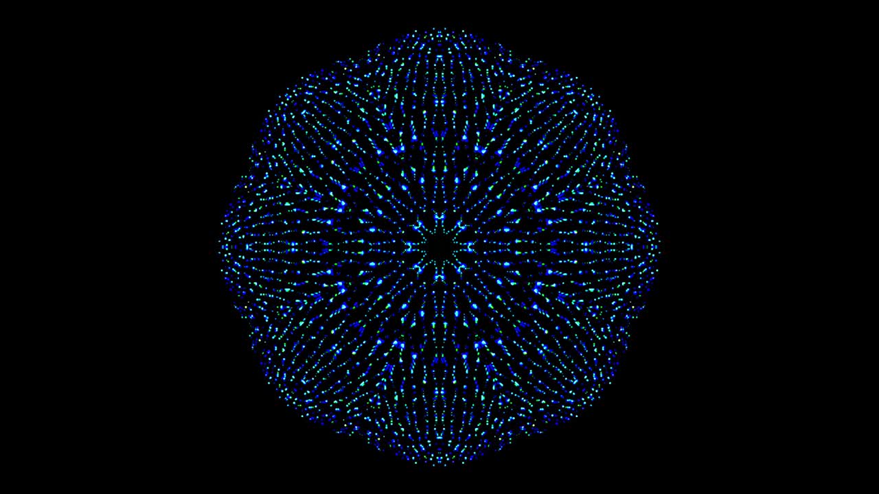 black background. For show, colorful bright ornaments. round shape