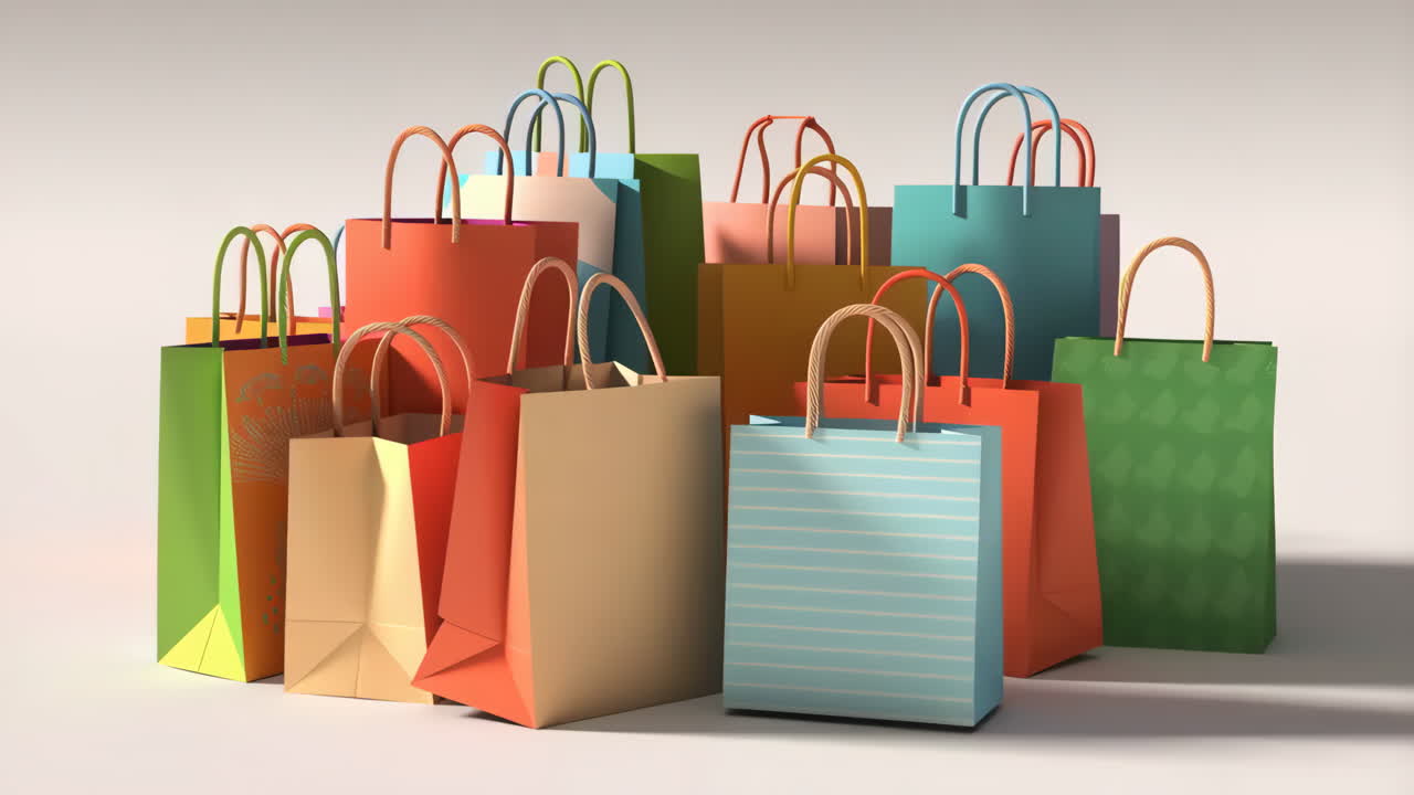 bolsas de compras de colores