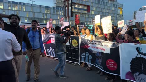 evening protest near gitanjali park building kolkata erupts throughout india demanding justice for rg kar, students protest rape of medical student in kolkata