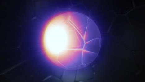 esfera abstracta brillante con una luz brillante
