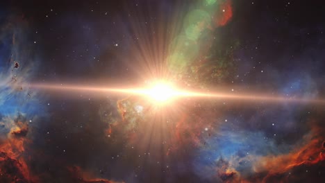 4k universe, seamless loop galaxy exploration through outer space