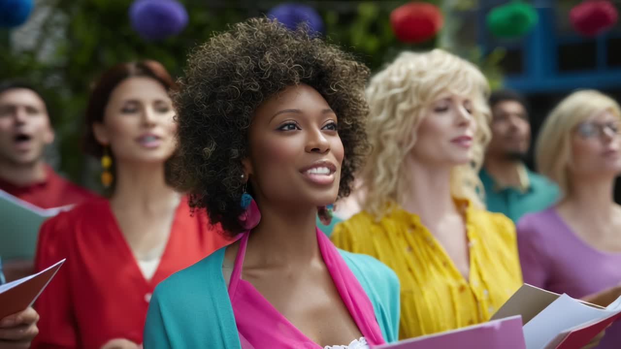 Choir Singing Outdoors