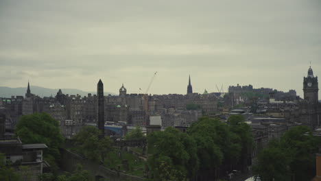 city view of edinburgh from the top