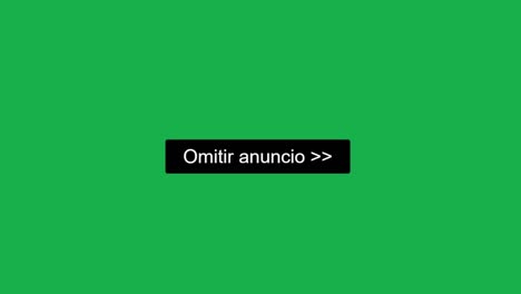 Spanish. Mouse Cursor Slides Over And Clicks Skip Ad on Green Screen. Chroma Key Device Screen View of Cursor Clicking Skipping Avoid Advertisement Online Software. Viewpoint Over The Internet Network Website.