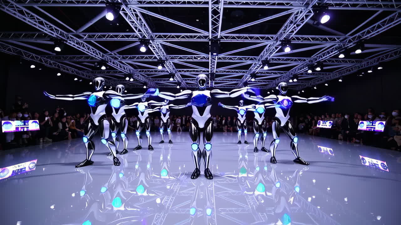 Robots Dancing on a Fashion Show Stage