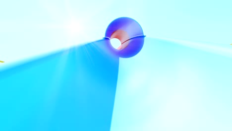 moving extremely fast on abstract aquapark water slides seamless. looped 3d animation of waterpark tubes and slides. entertainment concept.