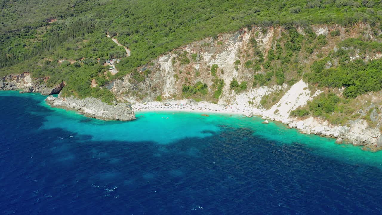 agiofili lefkada 공중 팬 촬영