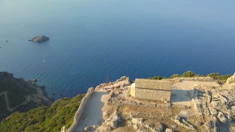 angelokastro hilltop fort on ionian island corfu, dramatic reverse reveal