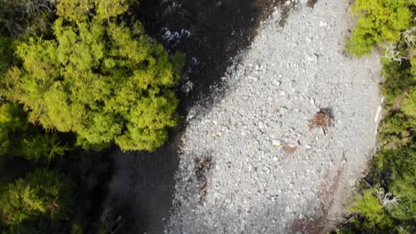 aerial view of a river in the tasman district of new zealand