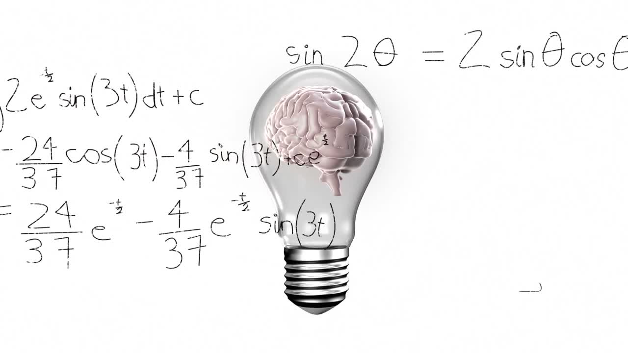 animación del cerebro con tecnología y procesamiento de datos