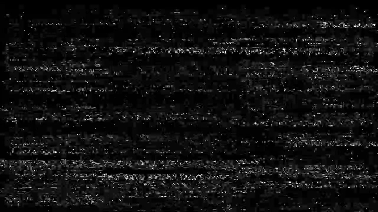 Flickering Black and White TV Static Noise