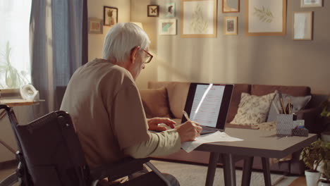 senior man working at home