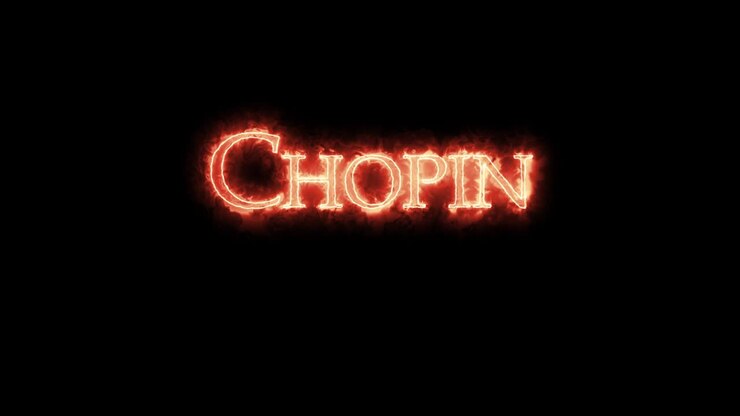 Chopin written with fire. Loop
