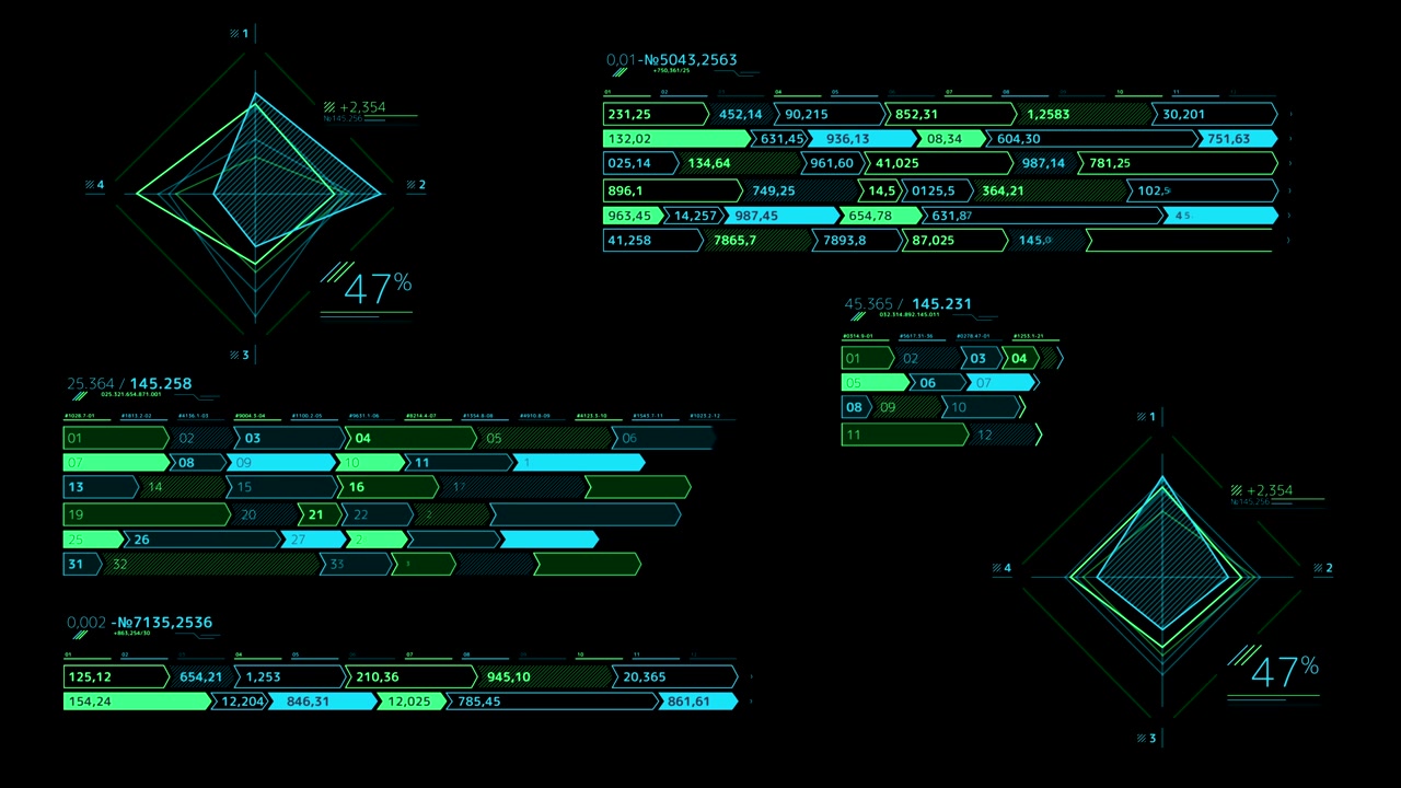 Collection of animated infographic elements