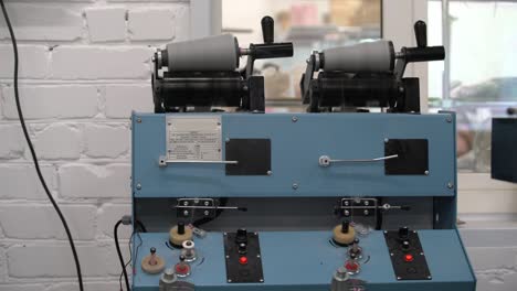 working equipment in knitting workshop