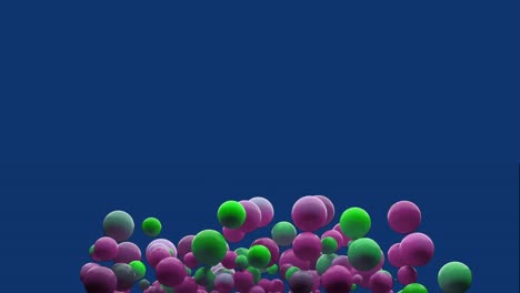 Pink-and-green-bubbles-on-blue-background
