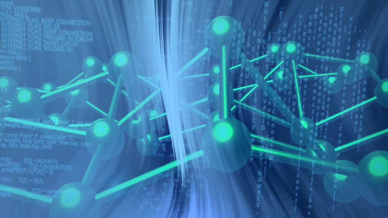 Animation of data processing over shapes