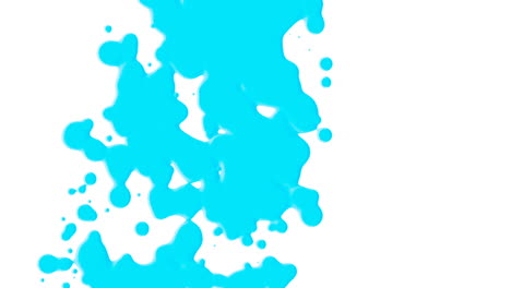 blue liquid and splashes spots on white gradient